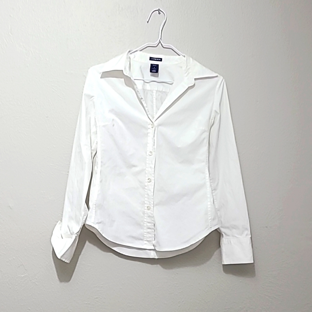 Fitted White Button Down Shirt